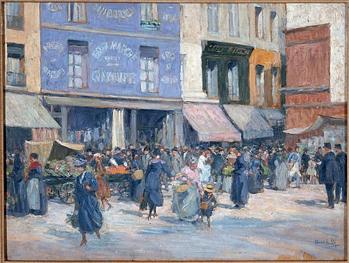La rue Mouffetard, 1920, Henri-Achille Zo