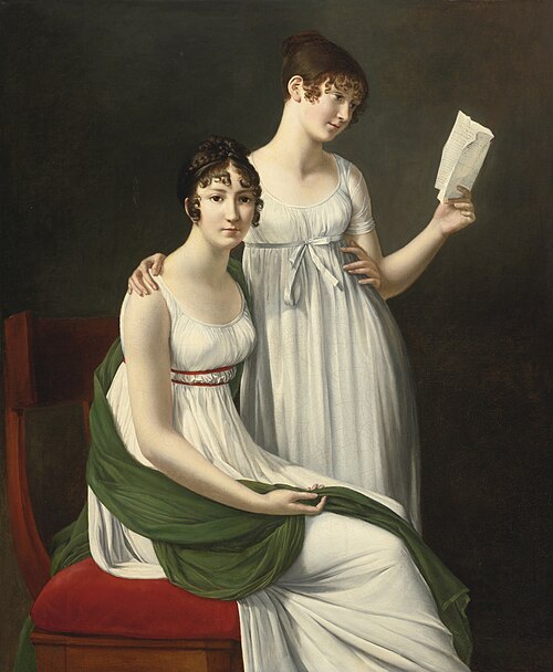 Portrait de la baronne Pichon et de sa cousine Madame de Fourcroy (?), 1800, Henri-François Riesener
