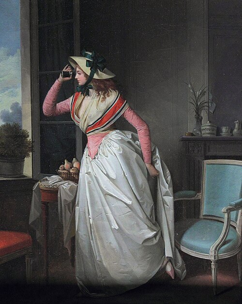 La femme à la lorgnette, 1810, Henri-Nicolas Van Gorp