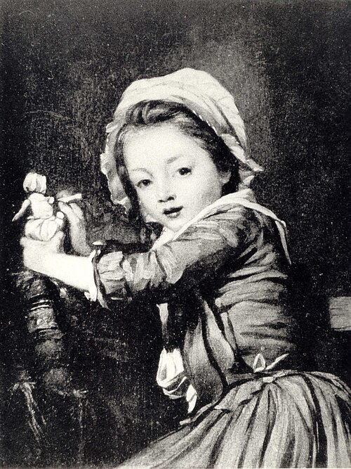 Girl playing with a doll., 1790, Henri-Pierre Danloux