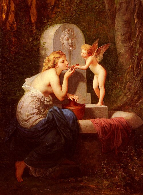 At The Fountain, 1880, Henri-Pierre Picou