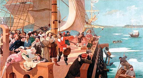 L'Arrivée de Champlain à Québec, 1903, Henri Beau