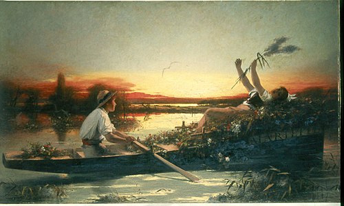 Sur le Rhône à Arles, 1879, Henri Bouchet-Doumenq