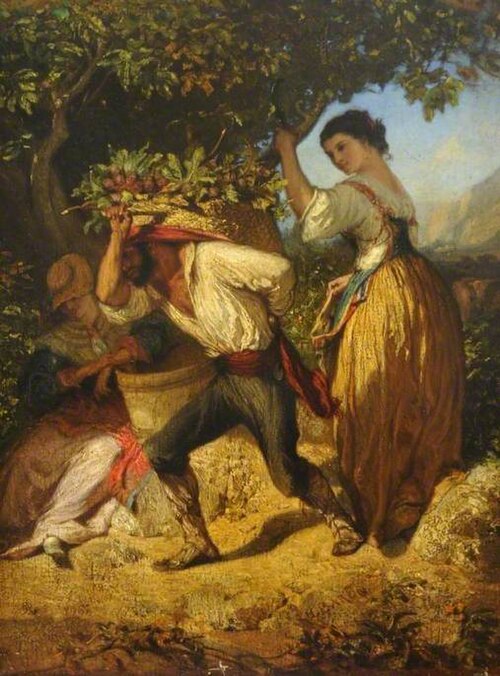 Gathering Fruit, 1872, Henri Baron