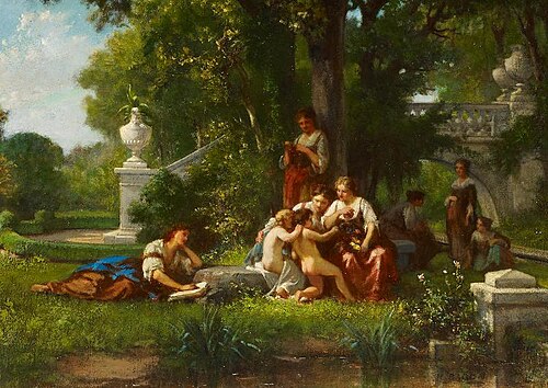 Dans le parc du château, , Henri Baron