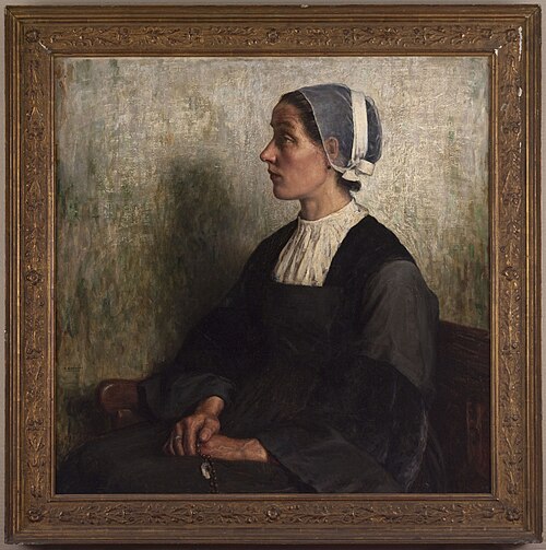 Bretonne en prière, 1918, Henri Guinier