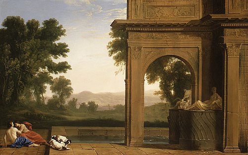 Classical Landscape with Figures, 1654, Henri Mauperché