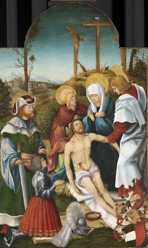 Beweinung Christi mit dem Heiligen Sigismund und einem knienden Stifter, 1515, Hans Burgkmair