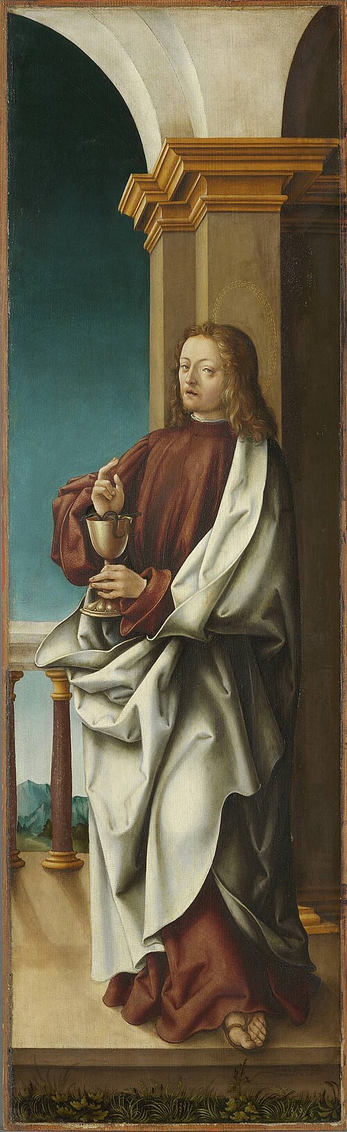 Johannesaltar, Flügelaußenseite: Hl. Johannes der Evangelist, 1518, Hans Burgkmair