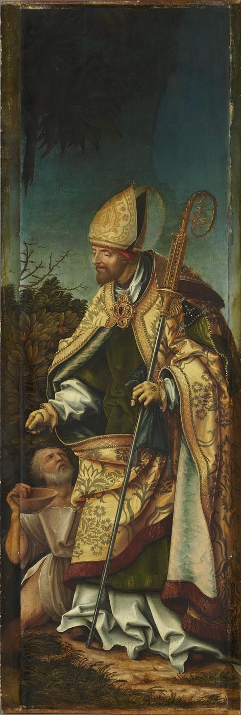Johannesaltar, rechter Flügel: Hl. Martin, 1518, Hans Burgkmair