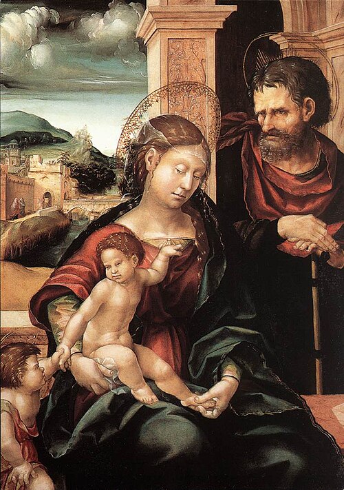 Holy Family with Child St. John, 1525, Hans Burgkmair