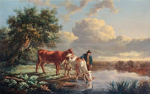 Cattle Drinking at the River Edge, , Albert Cuyp