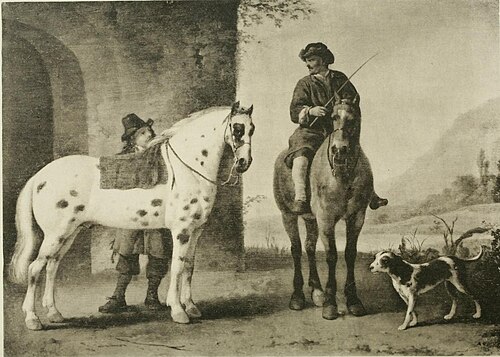 Two travellers halting at an inn, 1635, Aelbert Cuyp
