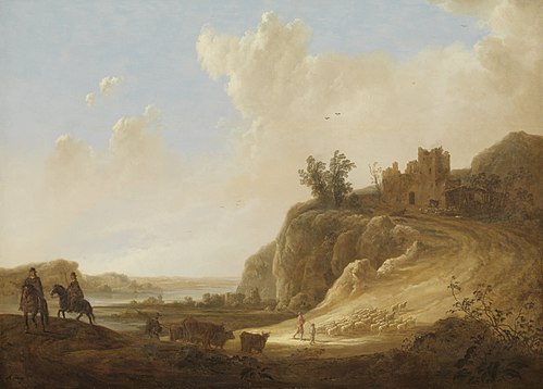 Mountainous landscape with the ruins of a castle, 1650, Aelbert Cuyp