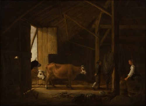 Interior of a Cowshed, 1663, Aelbert Cuyp
