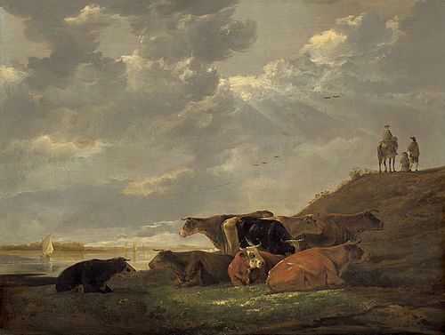 River Landscape with Cows, 1650, Aelbert Cuyp