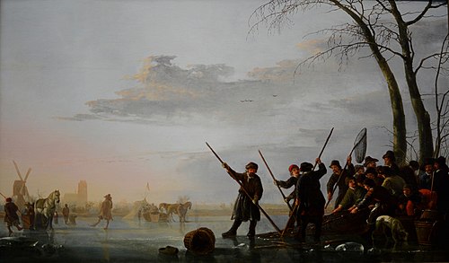 Fishing Under the Ice on the Maas, 1650, Aelbert Cuyp