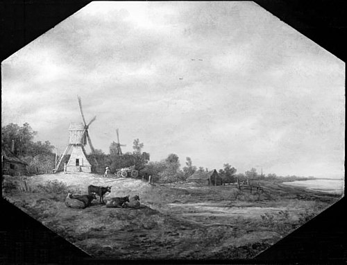 Landscape with Windmills, 1640, Aelbert Cuyp