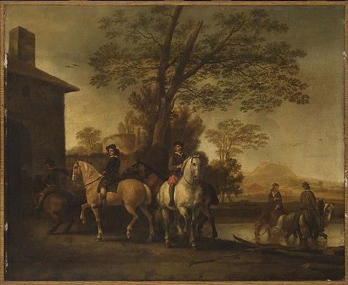 Horsemen Watering Their Horses, 1700, Aelbert Cuyp
