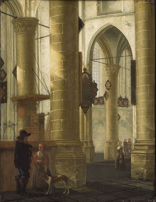 Interior of the Groote Kerk, Dordrecht, 1660, Aelbert Cuyp