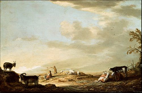 Landscape with Cattle and Figure, 1640, Albert Cuyp