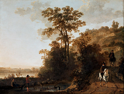 An Evening Ride near a River, 1640, Albert Cuyp