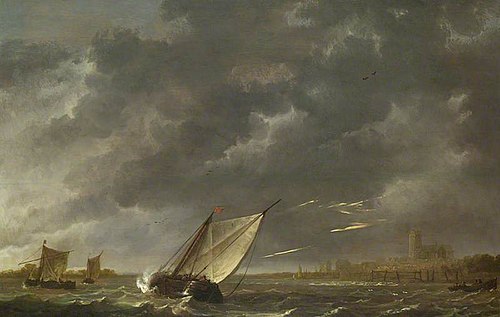The Maas at Dordrecht in a Storm, 1647, Aelbert Cuyp