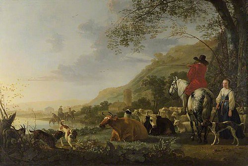 A Hilly Landscape with Figures, 1657, Aelbert Cuyp
