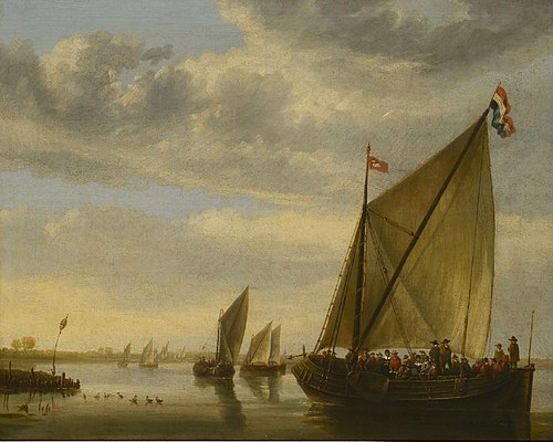 River Scene with a Ferry Boat, , Albert Cuyp