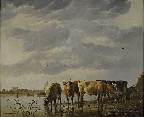 Cattle Watering by an Estuary, 1650, Aelbert Cuyp