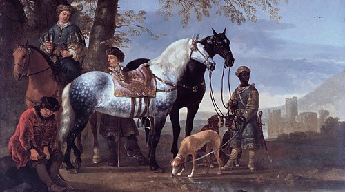 Huntsmen Halted, 1653, Albert Cuyp