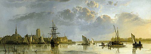 View of Dordrecht (from the Maas), 1650, Albert Cuyp