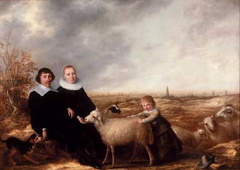 Family Portrait with a View of Rhenen, 1641, Albert Cuyp