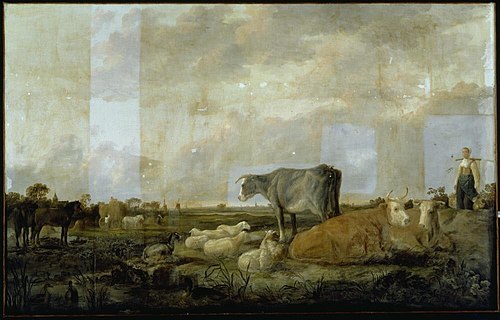 Landscape with Milkmaid and Cattle, 1646, Albert Cuyp