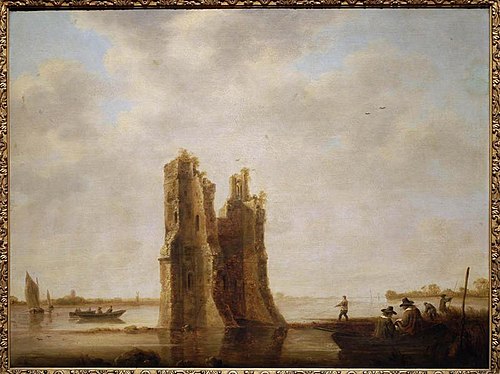 Merwede Tower, Artist Sketching, 1650, Aelbert Cuyp