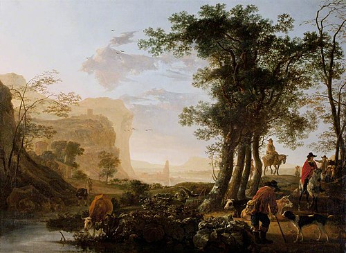 Landscape in the Rhine Valley, 1663, Albert Cuyp