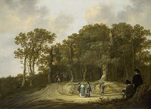 Wooded Landscape with an Artist, 1643, Albert Cuyp