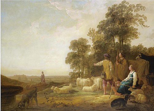 Landscape with Shepherds and Shepherdesses, 1644, Aelbert Cuyp
