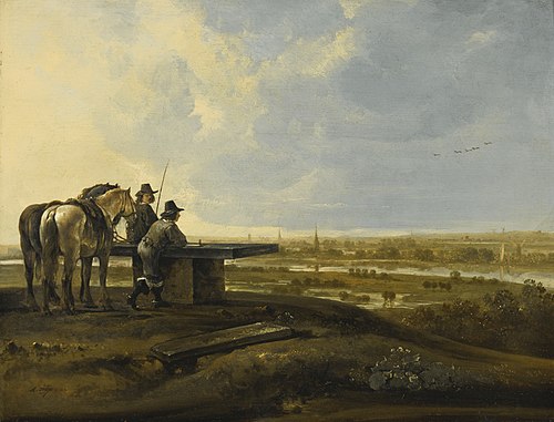 Two Horsemen on a Ridge, 1647, Aelbert Cuyp