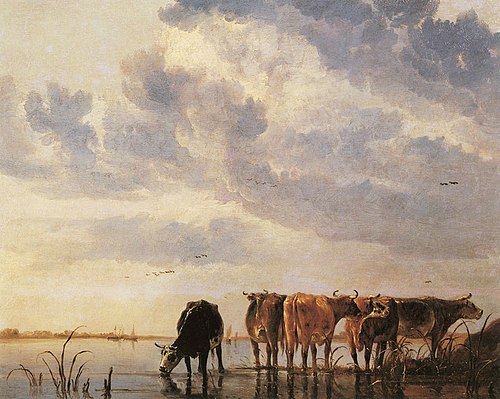 Cows in a River, 1650, Aelbert Cuyp