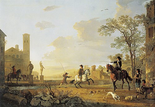 Landscape with Horse Trainers, 1657, Albert Cuyp