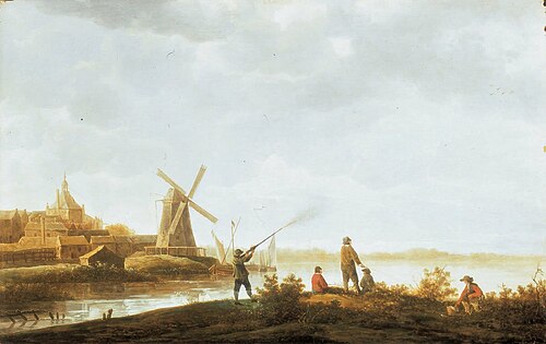 View of Dordrecht with the Rietdijkse Poort, 1660, Aelbert Cuyp