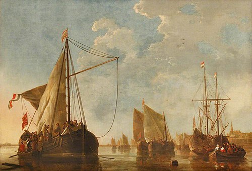 Shipping on the Maas at Dordrecht, 1665, Albert Cuyp
