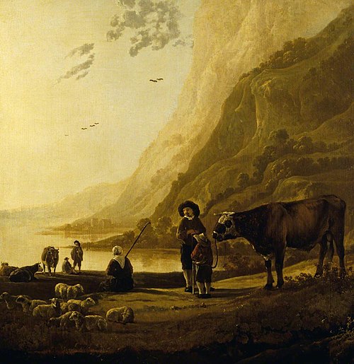 A Landscape with a Herdsman and Bull, 1654, Albert Cuyp