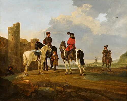 Riders at Rest by Burg Ubbergen, 1660, Aelbert Cuyp
