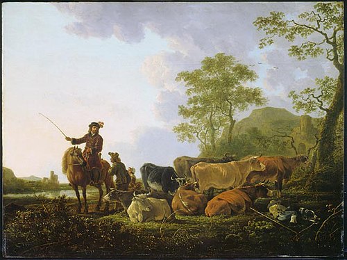 A Herd of Cows with a Herdsman and a Rider, 1667, Aelbert Cuyp