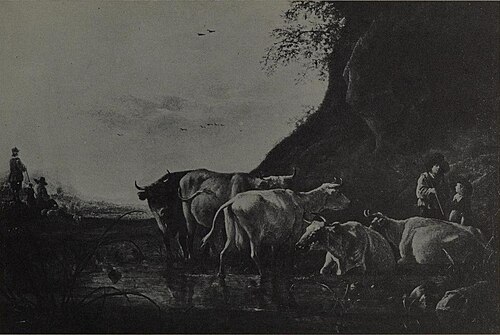 Herd of Cows in a River, with a Herdsman, 1660, Aelbert Cuyp
