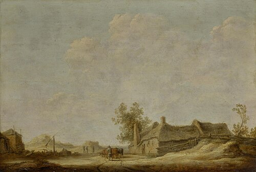 Sunny Dune Landscape with a Well, 1650, Aelbert Cuyp
