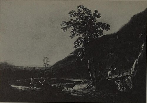 Hilly Landscape with Peasants driving Cattle, 1645, Aelbert Cuyp