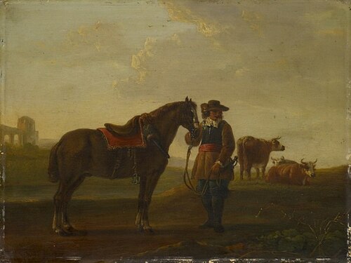 Officer with his Horse, 1650, Albert Cuyp